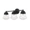 Z-Lite Vaughn 3 Light Vanity, Matte Black And Clear Seedy 736-3V-MB - alternate 2